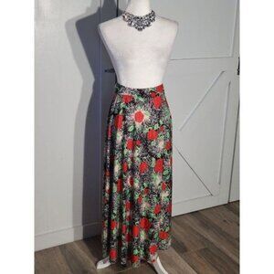 EMILY STACY FLORAL SKIRT ELASTIC WAIST POLY/SPANDEX SIZE 3X RUNS SMALL 2X